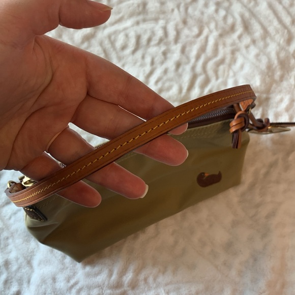 NWOT Dooney and Bourke Mini Nylon Pouchette Bag Khaki - Picture 7 of 11